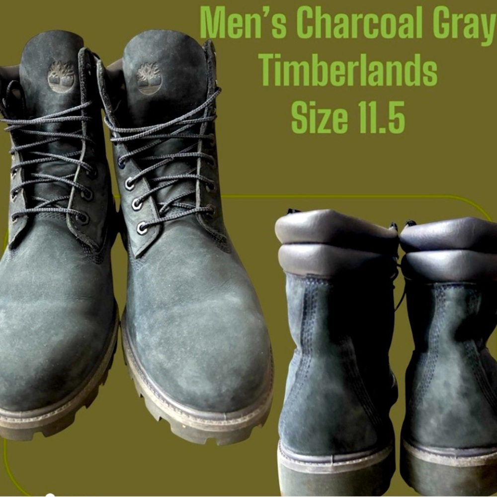 Timberland Men's Charcoal Grayish Boots Size 11.5